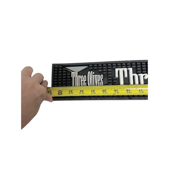Three Olives Vodka Black Red & White Bar Drip Mat Rubber Mat 25" x 3.50" - Picture 6 of 6